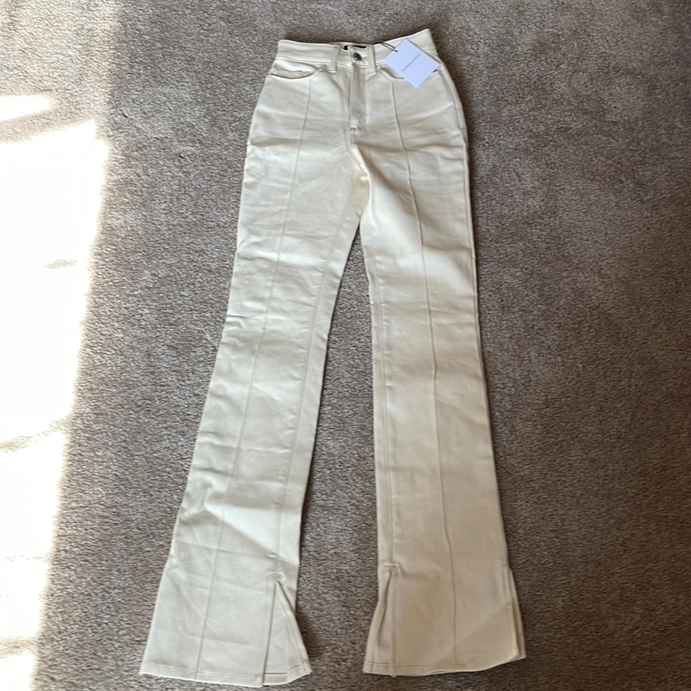 Brandon Maxwell cream jeans. Size 24